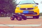 Summit拖奔馳Smart fortwo，大S拖小S 遙控車拉汽車 BBTEAM超人